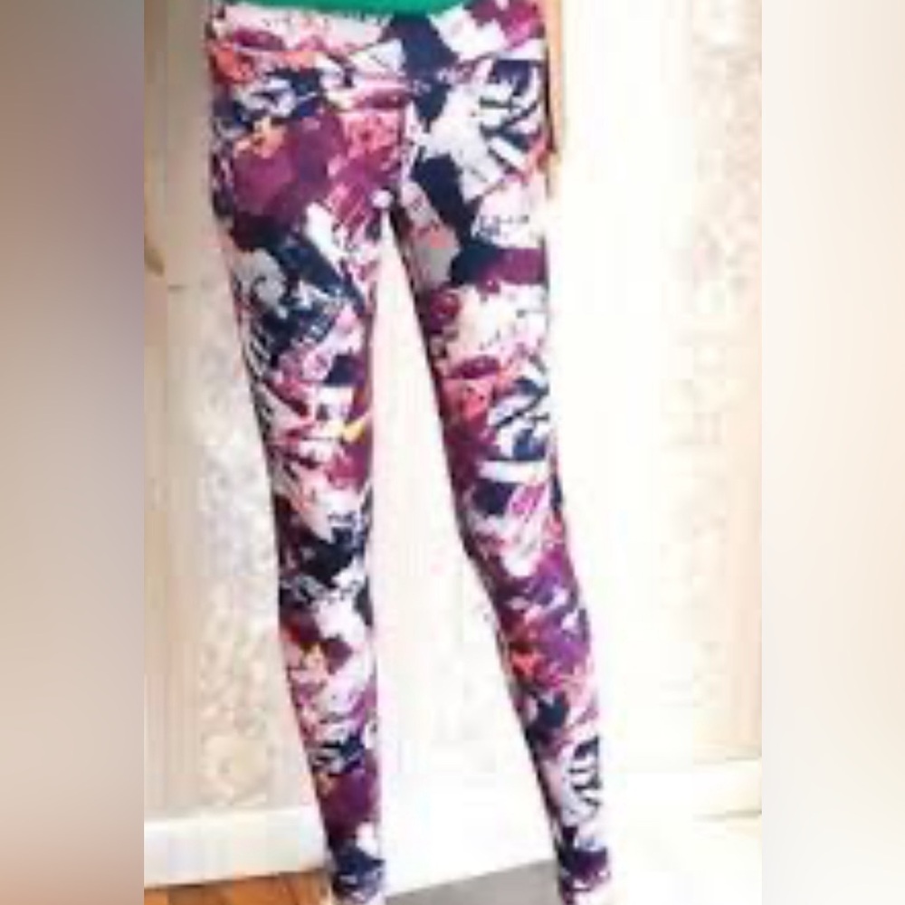 ZELOS Multicolor Abstract Leggings
